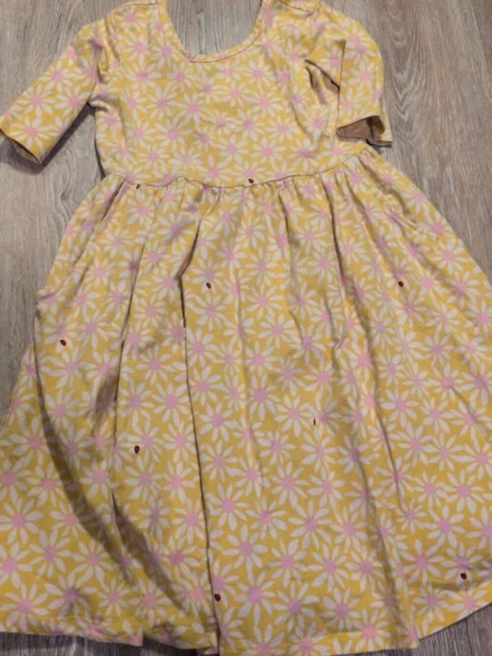 Hanna Andersson Girls Size 10 Daisy & Ladybug Dress